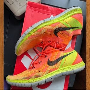 Nike 3.0 free flyknit orange mango
